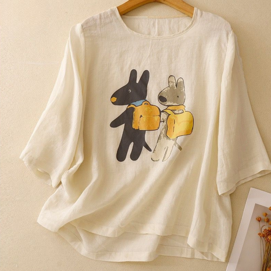 Pure Cotton Printed T-Shirt Top