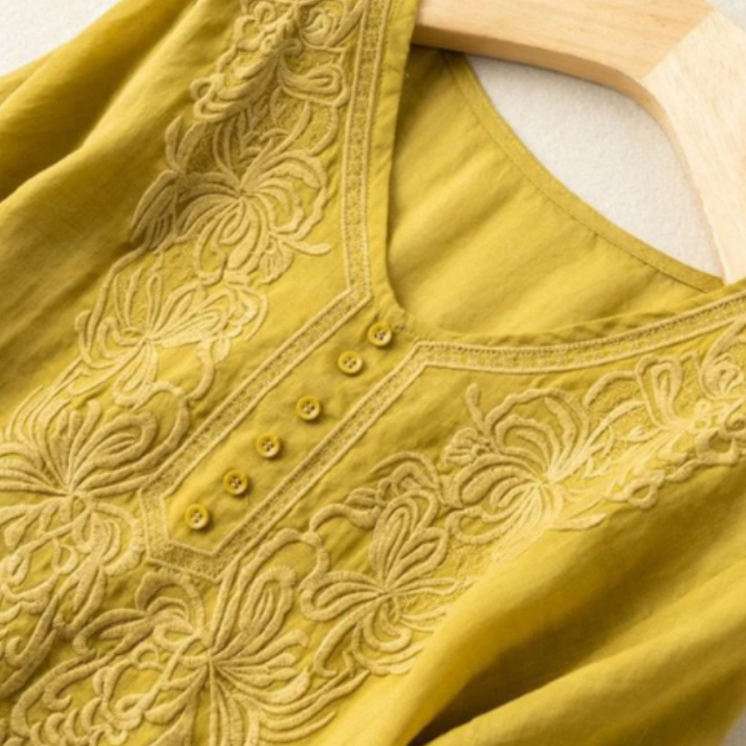 Pure Cotton Embroidered Comfortable Top
