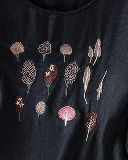 Pure Cotton Embroidered T-Shirt Top