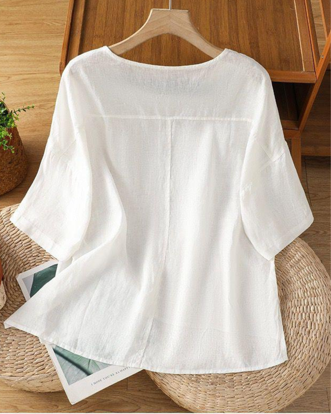 Pure Cotton Embroidered T-Shirt Top