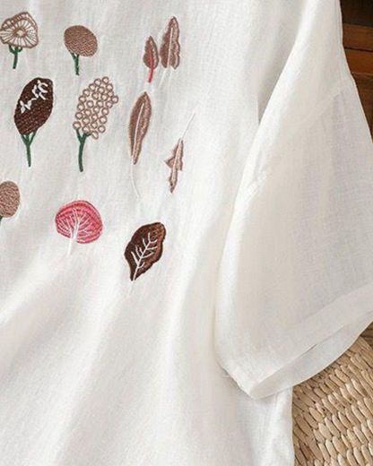 Pure Cotton Embroidered T-Shirt Top