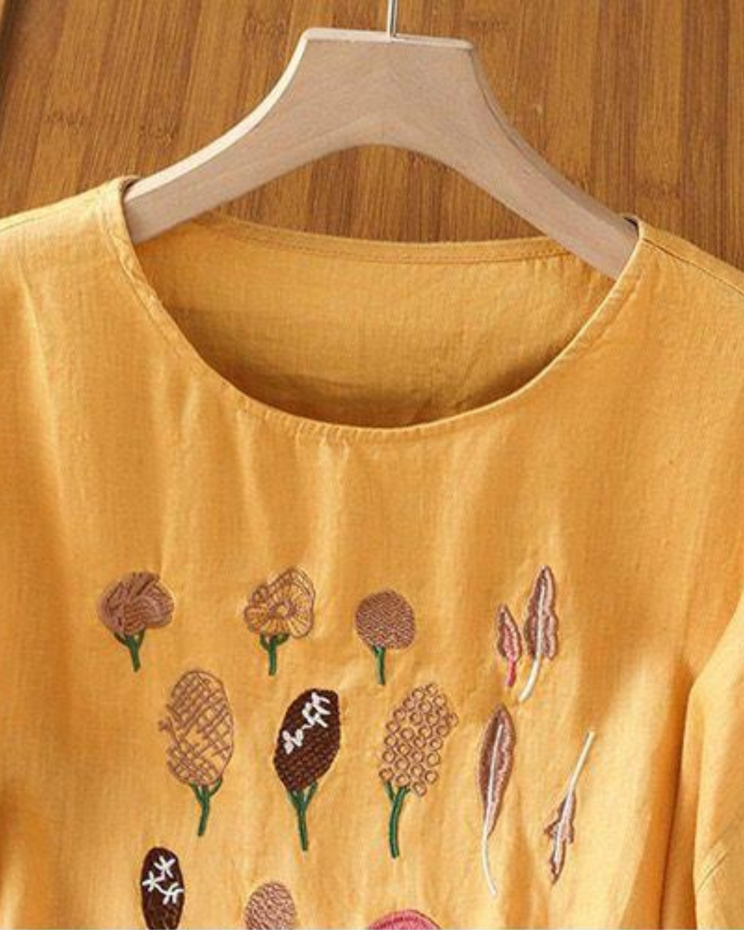Pure Cotton Embroidered T-Shirt Top