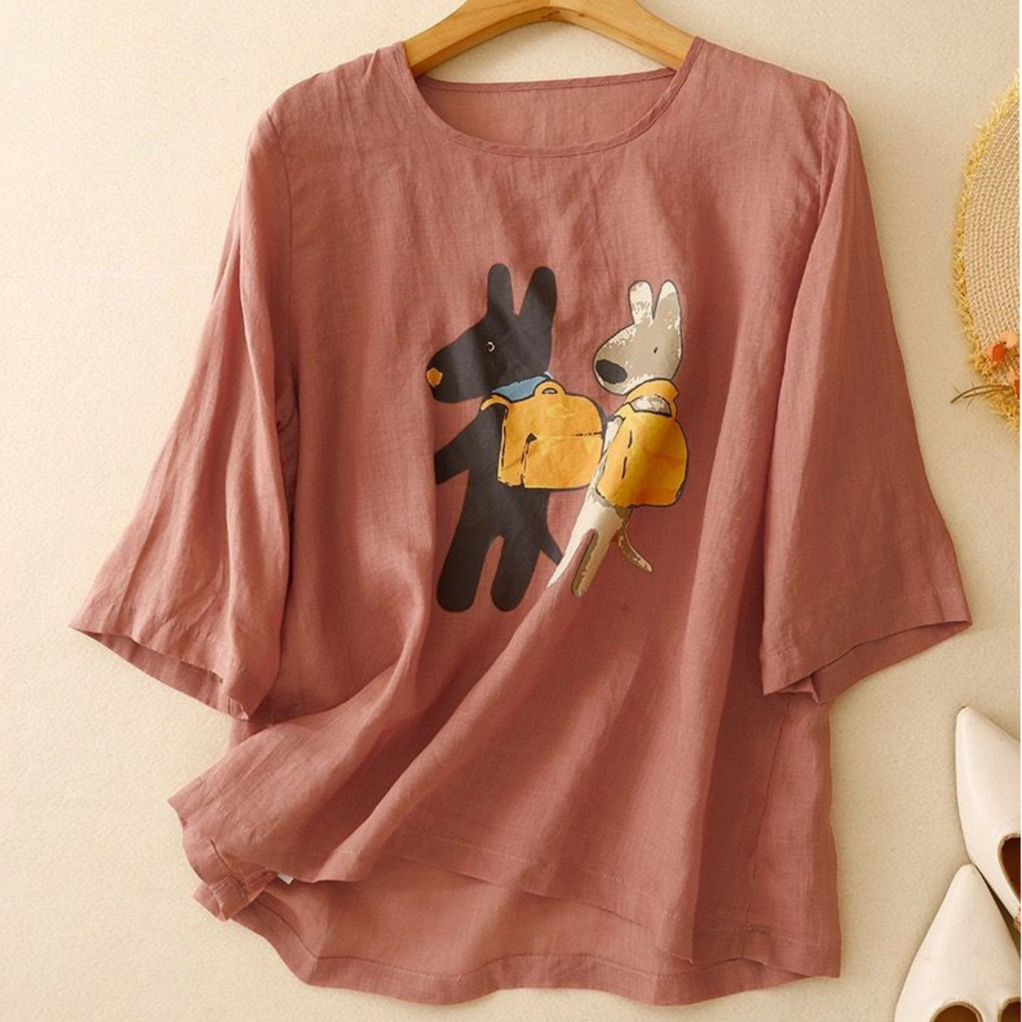 Pure Cotton Printed T-Shirt Top