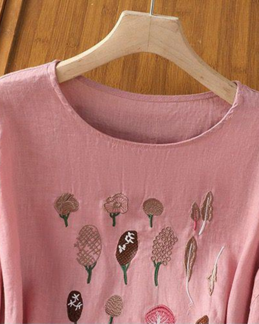 Pure Cotton Embroidered T-Shirt Top