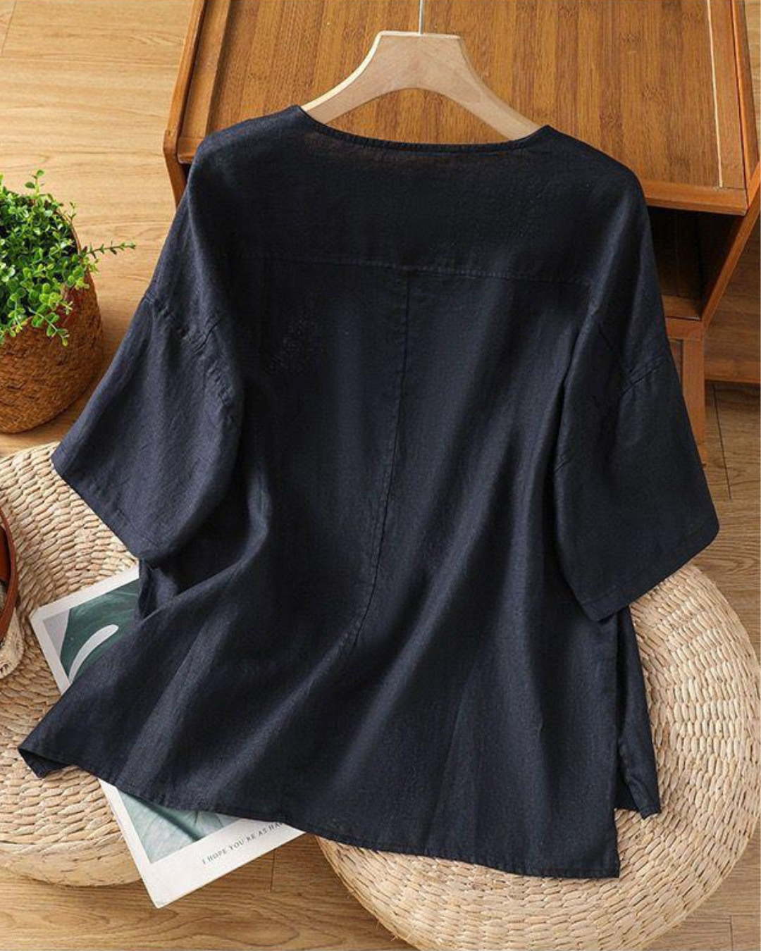 Pure Cotton Embroidered T-Shirt Top