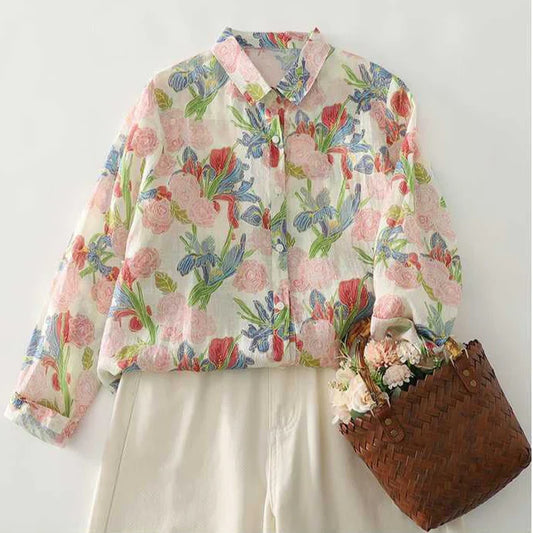 100% Pure Cotton Digital Printed Full Sleeve Casual Shirt