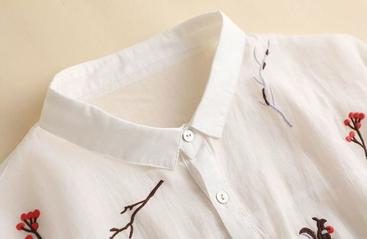 Pure Cotton Embroidered Oversize Comfort Shirt