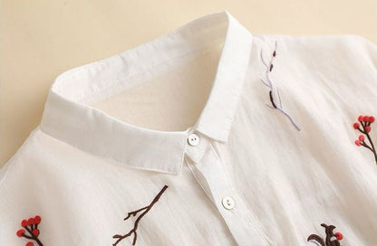 Pure Cotton Embroidered Oversize Comfort Shirt