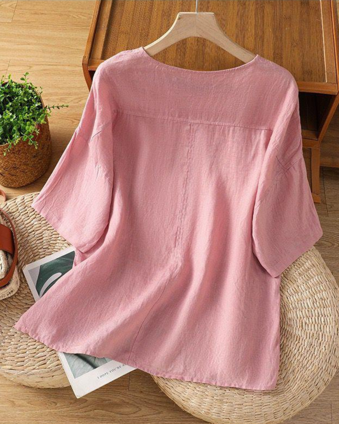 Pure Cotton Embroidered T-Shirt Top