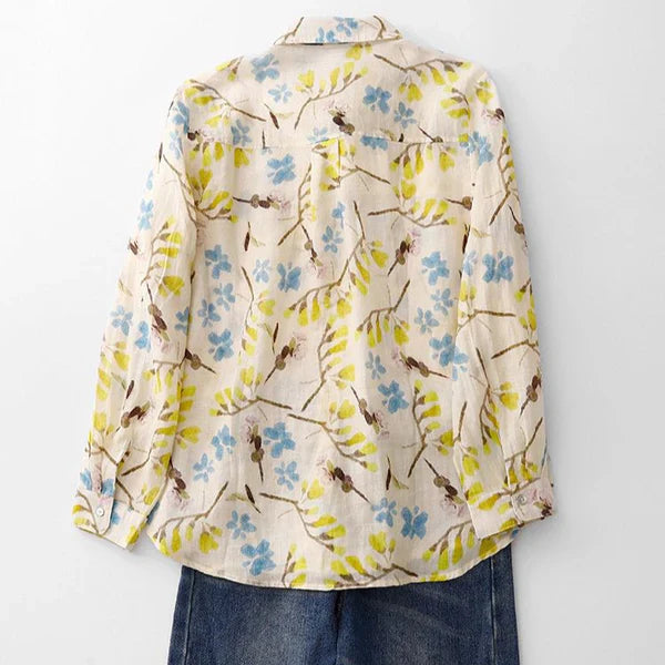 Pure 100% Cotton Leaf Print  Shirt Lightweight & Stylish