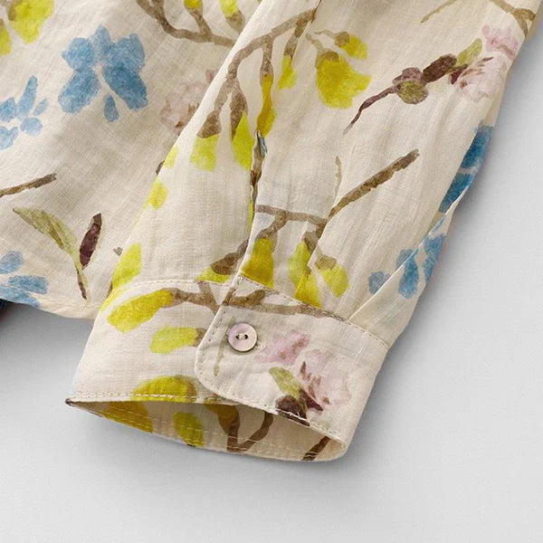 Pure 100% Cotton Leaf Print  Shirt Lightweight & Stylish